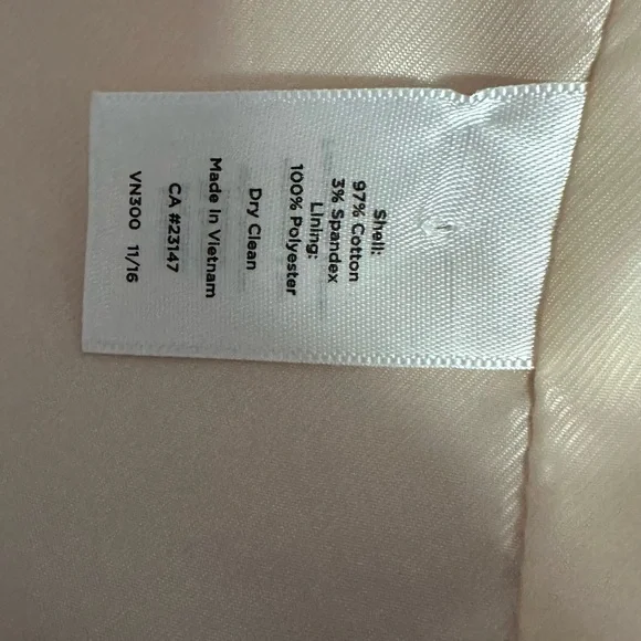 💗 💗TALBOTS Birdseye Knit One-Button Preppy Blazer - Peach & White 💗💗 - Picture 7 of 12